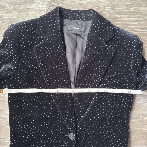 Theory Velvet Cinched Dotted Blazer - Picture 10 of 13